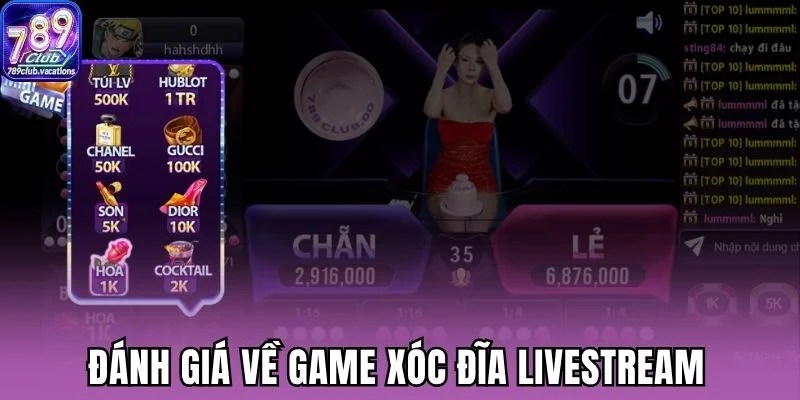 Đánh giá về game xóc đĩa livestream