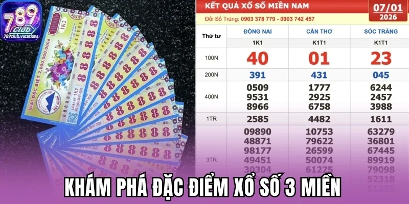 Khám phá đặc điểm xổ số 3 miền