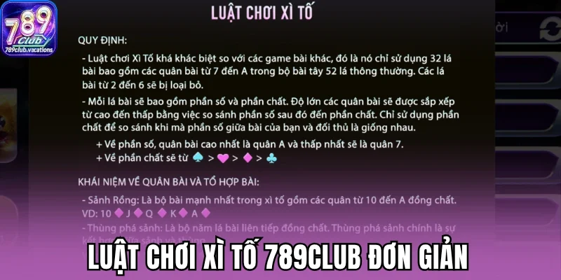 Luật chơi xì tố 789Club đơn giản