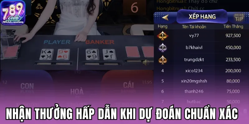 Nhận thưởng hấp dẫn khi dự đoán chuẩn xác 