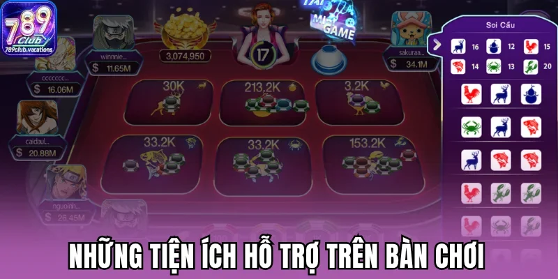 Những tiện ích hỗ trợ trên bàn chơi